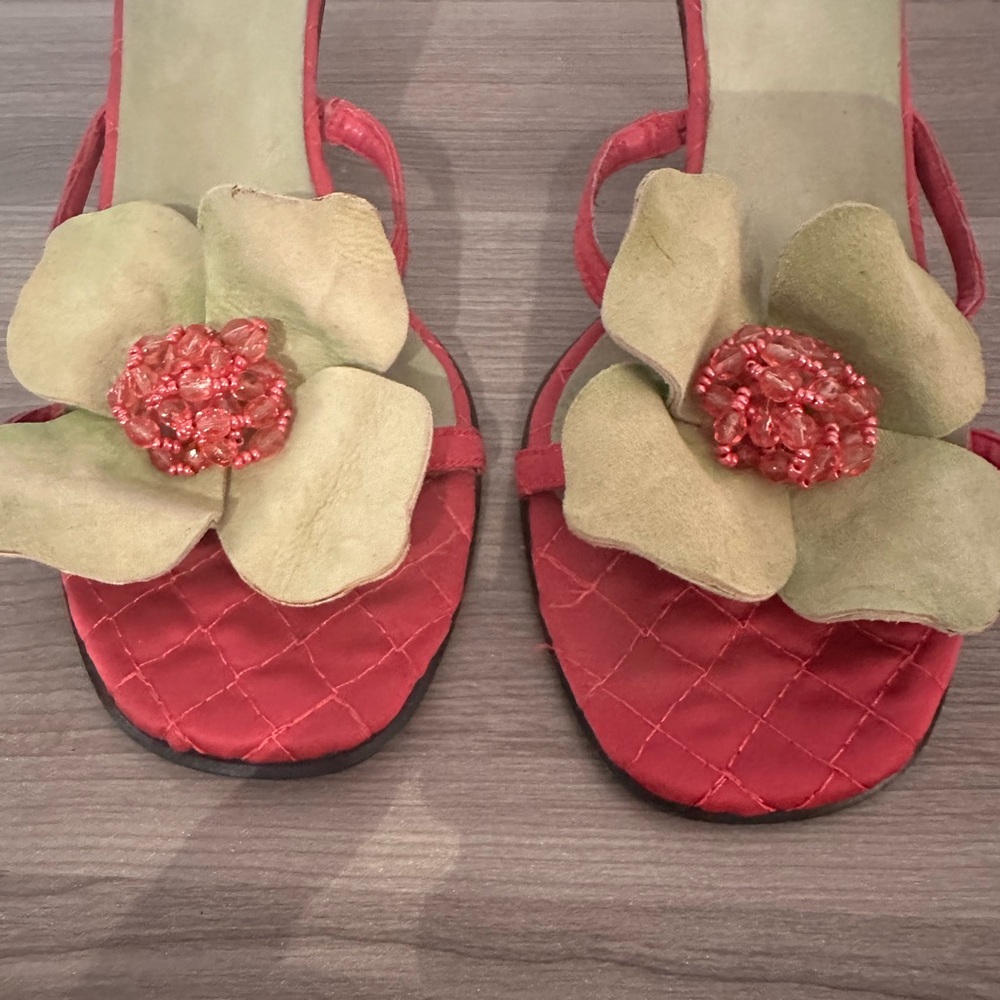 Costa Blanca suede and silk heels - Picture 3 of 3